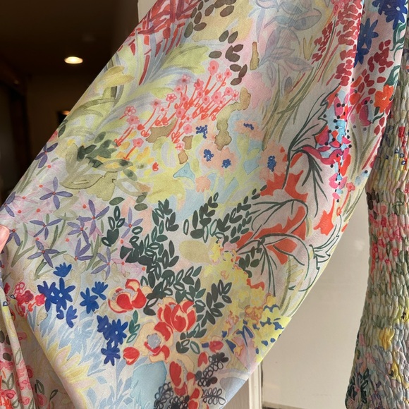 Anthropologie Floral Smocked Blouse - Picture 2 of 3